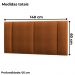 Cabeceira Modulada Casal 140 cm Com Led Boucle Terracota Milani Store