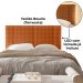 Cabeceira Modulada Casal 140 cm Com Led Boucle Terracota Milani Store