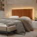 Cabeceira Modulada Casal 140 cm Com Led Boucle Terracota Milani Store