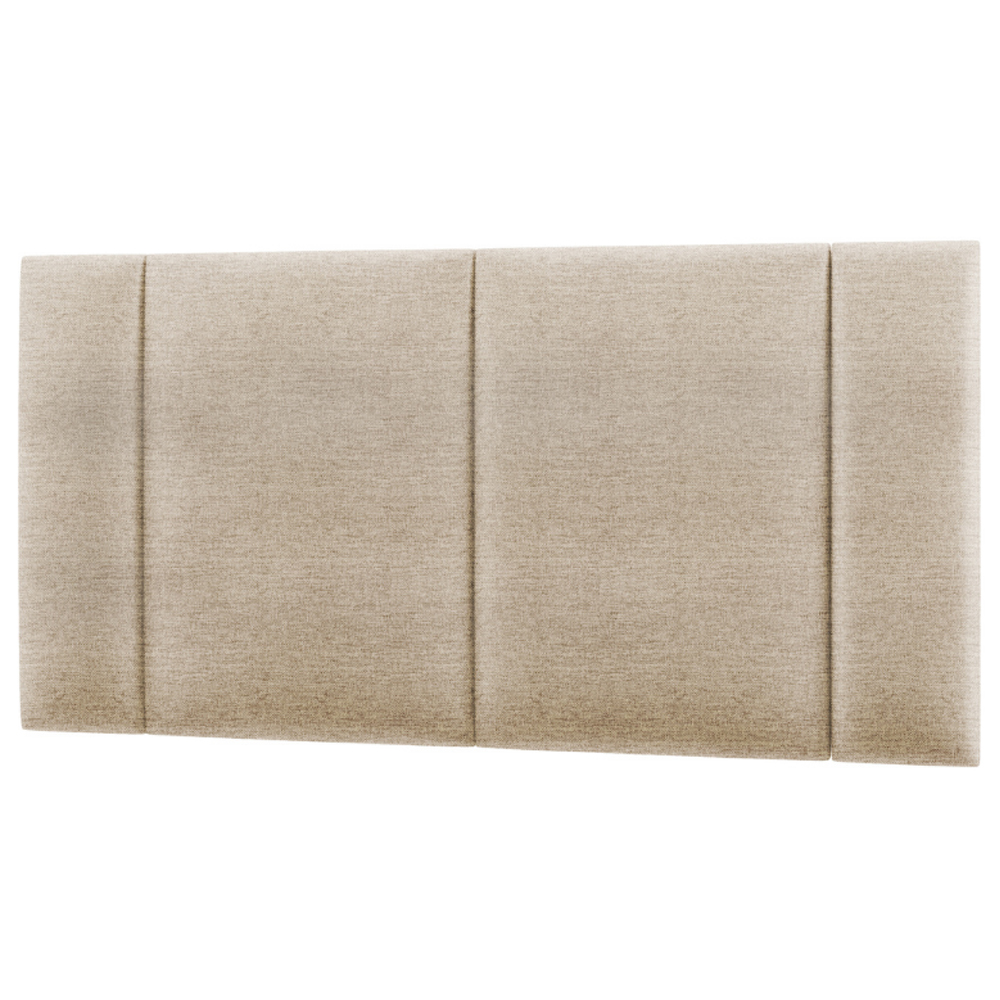 Cabeceira Modulada Casal 140 cm Com Led Linho Bege Milani Store