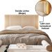 Cabeceira Modulada Casal 140 cm Com Led Linho Bege Milani Store