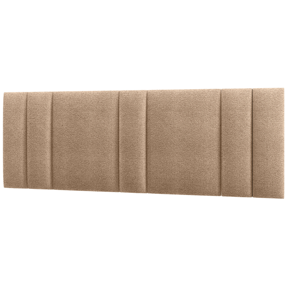 Cabeceira Modulada King 200 cm Com Led Boucle Bege Milani Store