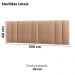 Cabeceira Modulada King 200 cm Com Led Boucle Bege VConcept