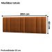 Cabeceira Modulada King 200 cm Com Led Boucle Cinza Milani Store