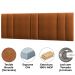 Cabeceira Modulada King 200 cm Com Led Boucle Cinza Milani Store