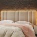 Cabeceira Modulada King 200 cm Com Led Linho Bege VConcept