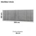 Cabeceira Modulada King 200 cm Com Led Linho Cinza VConcept