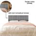 Cabeceira Modulada King 200 cm Com Led Linho Cinza VConcept