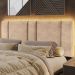 Cabeceira Modulada Queen 160 cm Com Led Boucle Bege Milani Store