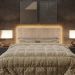 Cabeceira Modulada Queen 160 cm Com Led Boucle Bege Milani Store