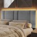 Cabeceira Modulada Queen 160 cm Com Led Linho Cinza Milani Store