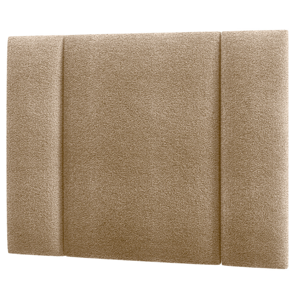 Cabeceira Modulada Solteiro 90 cm Com Led Boucle Bege Milani Store