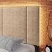 Cabeceira Modulada Solteiro 90 cm Com Led Boucle Bege Milani Store