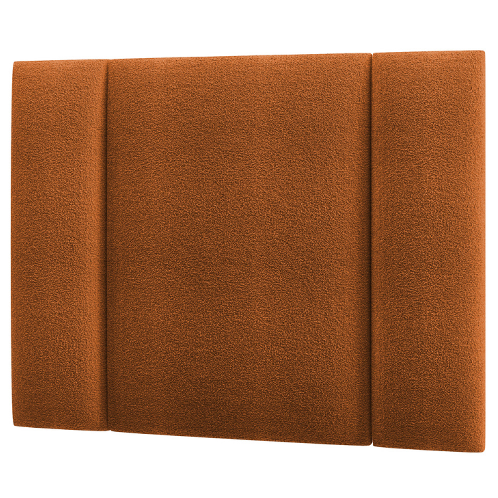 Cabeceira Modulada Solteiro 90 cm Com Led Boucle Terracota Milani Store