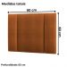 Cabeceira Modulada Solteiro 90 cm Com Led Boucle Terracota Milani Store
