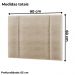 Cabeceira Modulada Solteiro 90 cm Com Led Linho Bege Milani Store