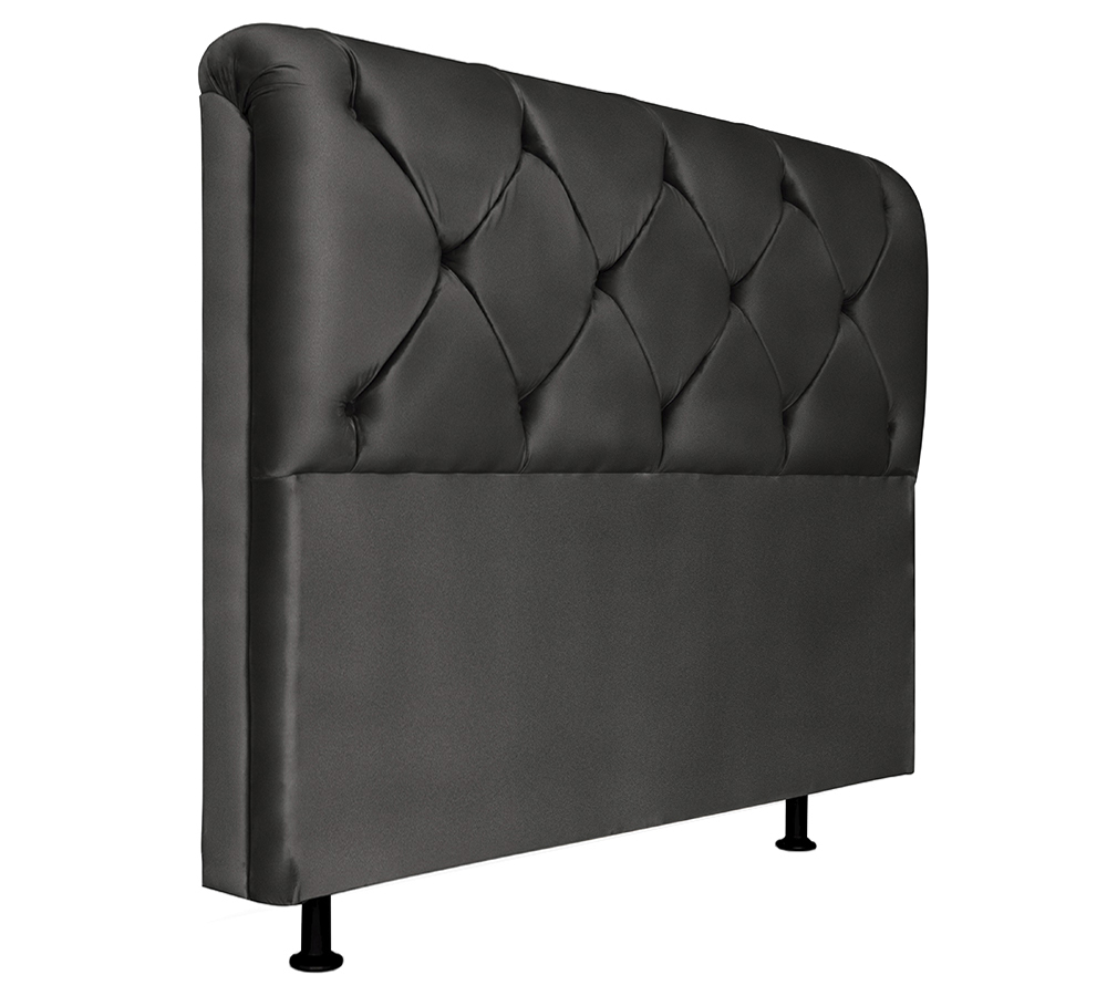 Cabeceira Queen 160cm Barbara Suede Preto ID Milani Store