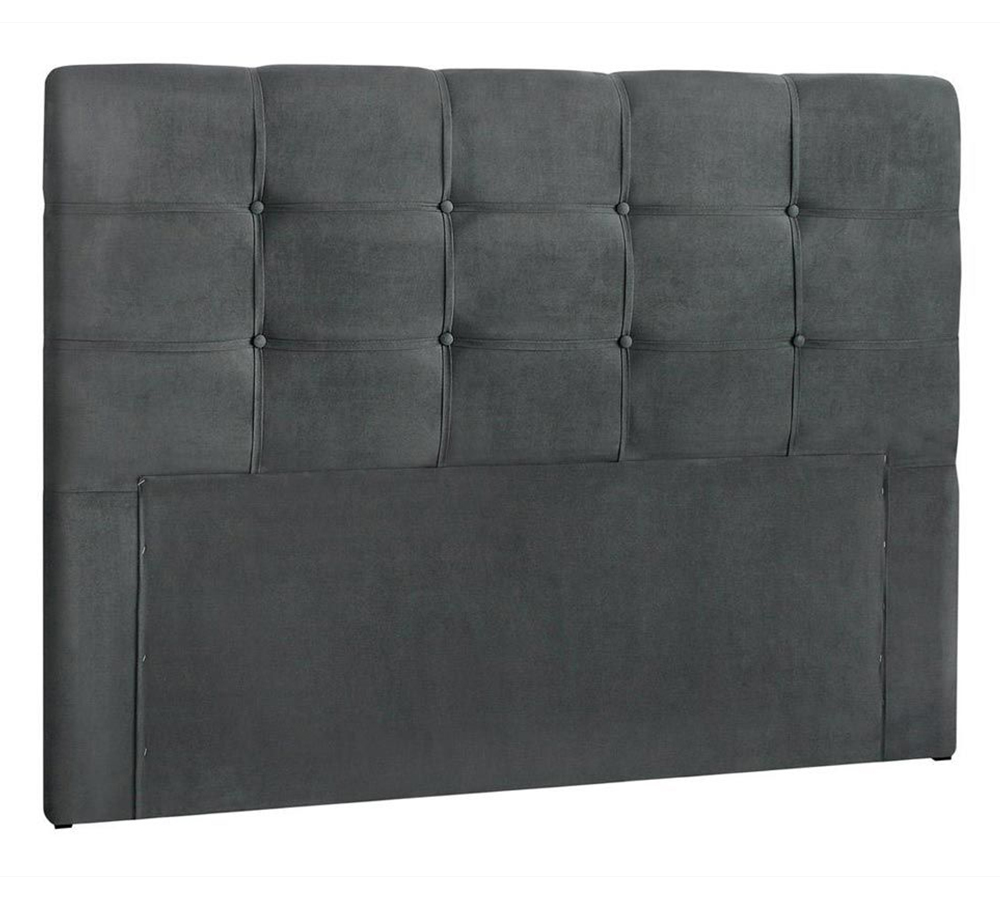 Cabeceira Queen 160cm Daiana Suede Cinza ID Milani Store