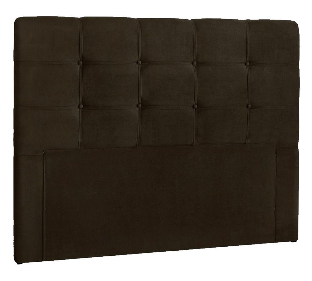 Cabeceira Queen 160cm Daiana Suede Marrom ID Milani Store