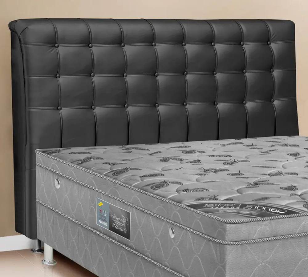 Cabeceira Queen 160cm Damares Corano Preto ID Milani Store
