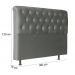 Cabeceira Queen 160cm Emilia Suede Cinza ID Milani Store