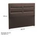 Cabeceira Queen 160cm Isis Suede Chocolate ID Milani Store