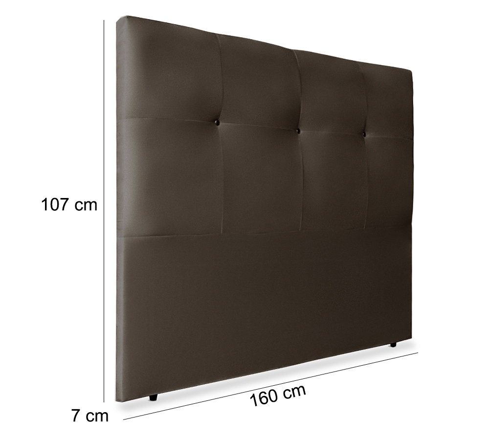 Cabeceira Queen 160cm Sofia Suede Marrom ID Milani Store