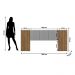 Cabeceira Queen 268 cm ZEN 50024 Nature Brisa Linho Cinza VLR