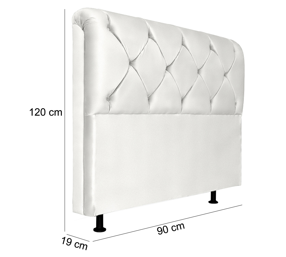 Cabeceira Solteiro 90cm Barbara Corano Branco ID Milani Store