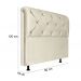 Cabeceira Solteiro 90cm Barbara Suede Marfim ID Milani Store