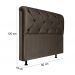 Cabeceira Solteiro 90cm Barbara Suede Marrom ID Milani Store