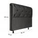 Cabeceira Solteiro 90cm Barbara Suede Preto ID Milani Store