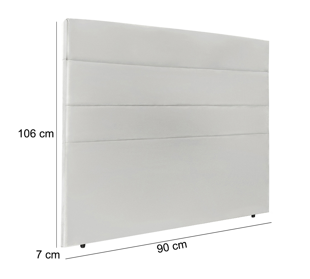 Cabeceira Solteiro 90cm Bia Corano Branco ID Milani Store