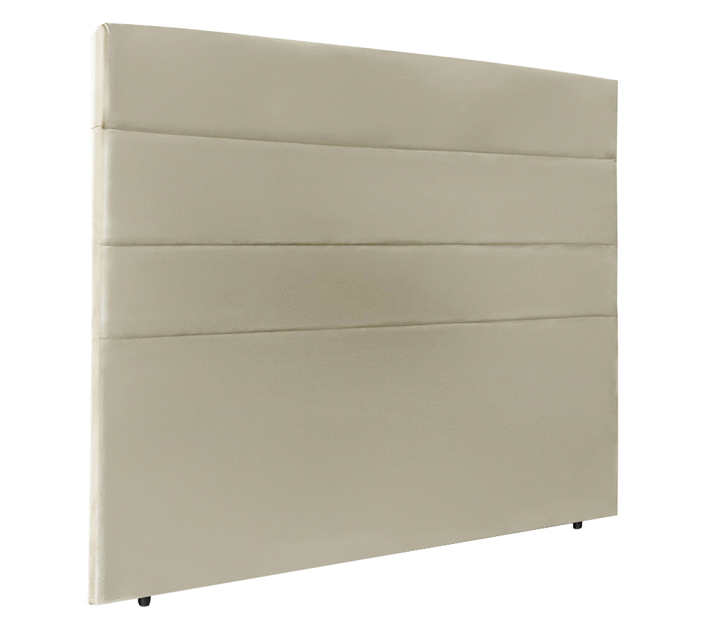 Cabeceira Solteiro 90cm Bia Suede Marfim ID Milani Store