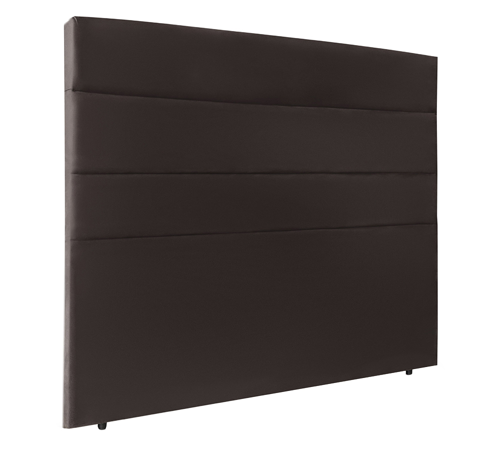Cabeceira Solteiro 90cm Bia Suede Marrom ID Milani Store
