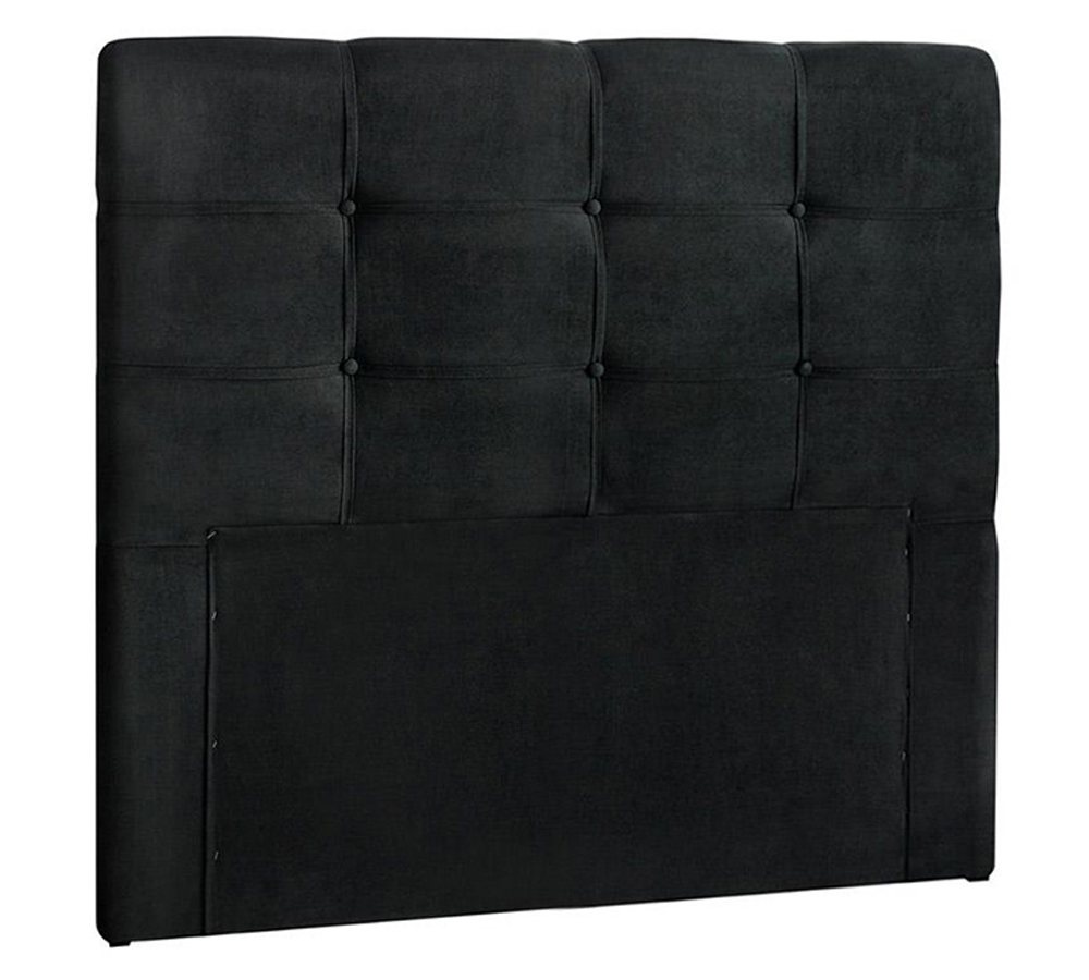 Cabeceira Solteiro 90cm Daiana Suede Negro ID Milani Store