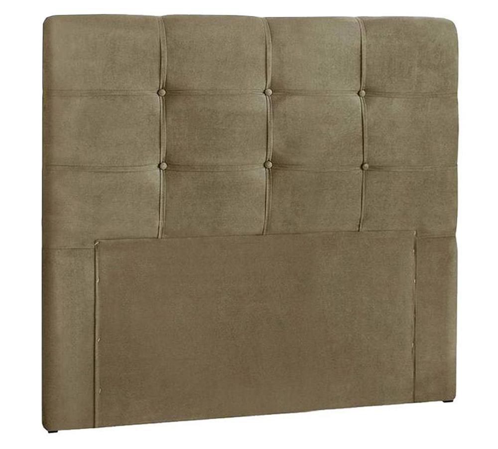 Cabeceira Solteiro 90cm Daiana Suede Taupe ID Milani Store