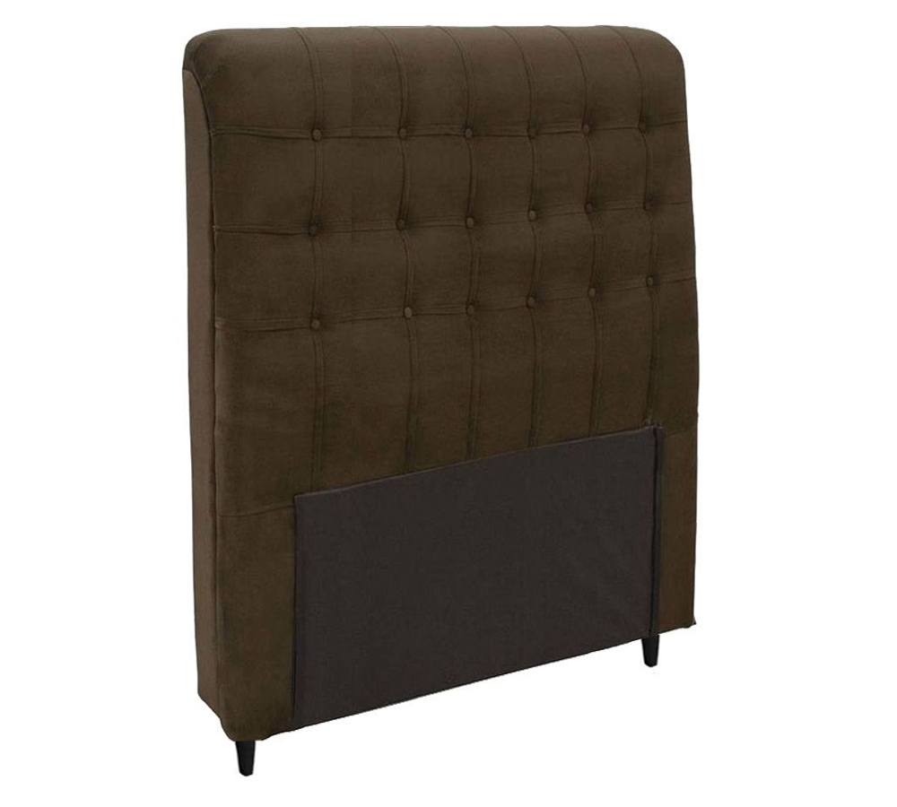 Cabeceira Solteiro 90cm Damares Suede Chocolate ID Milani Store