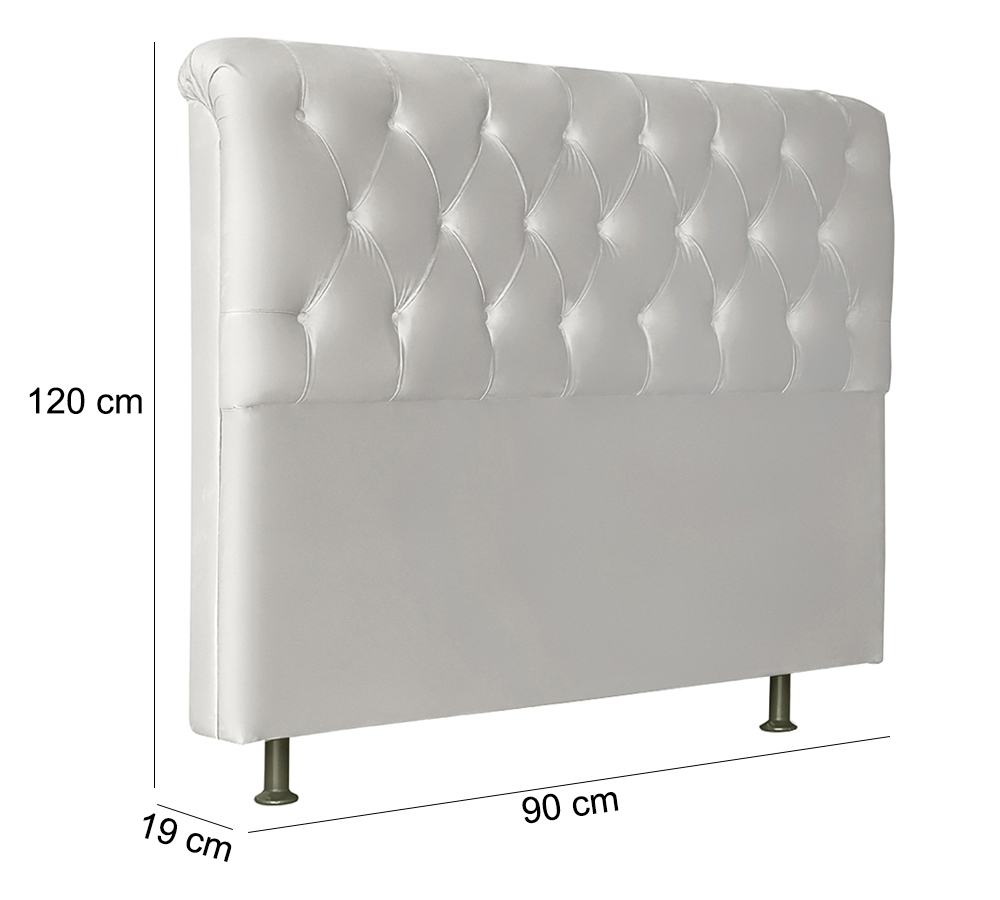Cabeceira Solteiro 90cm Emilia Corano Branco ID Milani Store