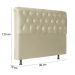 Cabeceira Solteiro 90cm Emilia Suede Marfim ID Milani Store