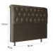 Cabeceira Solteiro 90cm Emilia Suede Marrom ID Milani Store