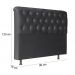 Cabeceira Solteiro 90cm Emilia Suede Preto ID Milani Store