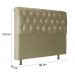 Cabeceira Solteiro 90cm Emilia Suede Taupe ID Milani Store