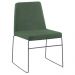 Cadeira Estofada Base Em Aço F41 Linho Verde Dmobiliario