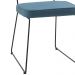 Cadeira Estofada Base Em Aço F53 Linho Azul Jeans Dmobiliario