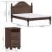 Cama Casal 02 Mesas de Cabeceira Madeira Maciça Cafe Milani Store