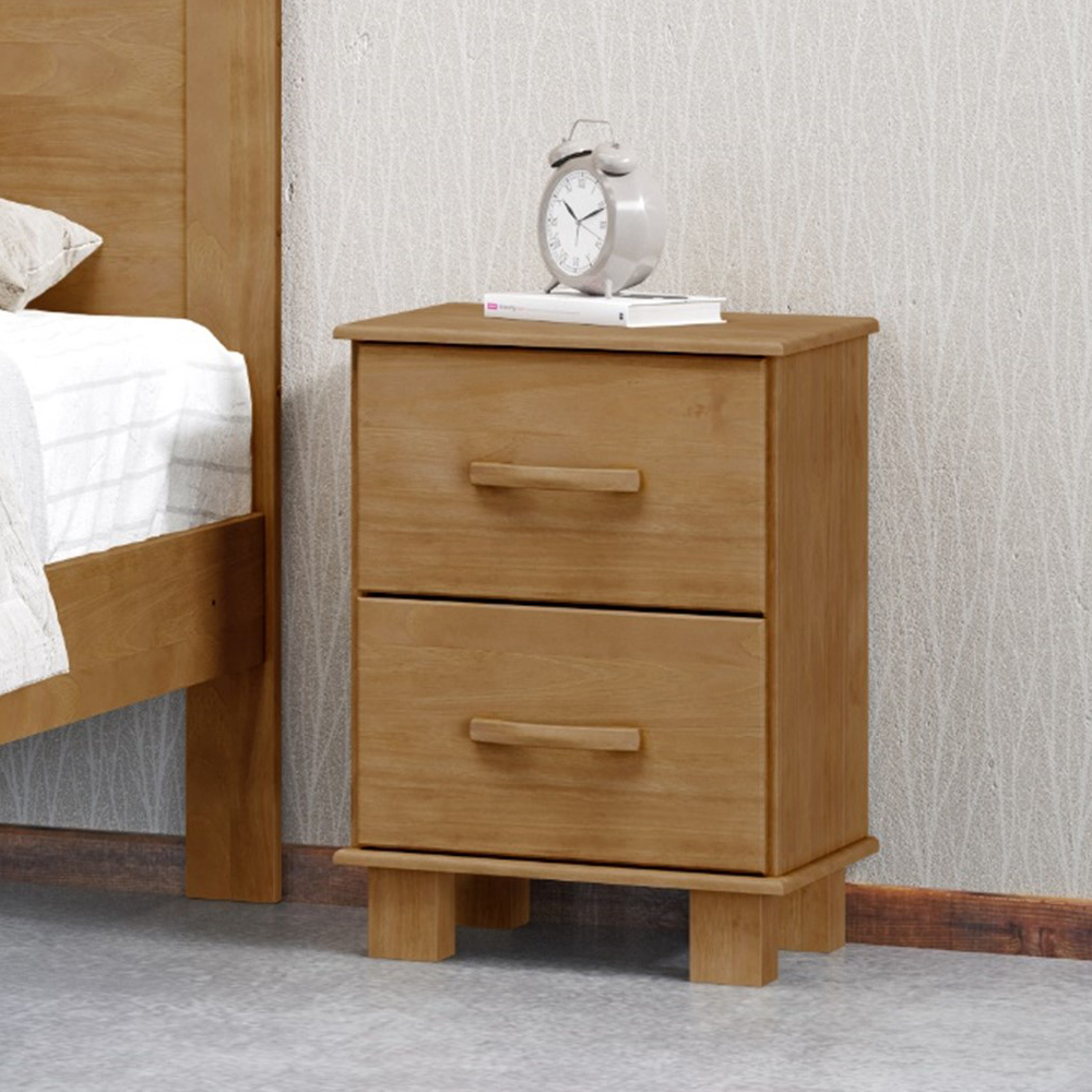 Cama Casal 02 Mesas de Cabeceira Madeira Maciça Freijo Milani Store