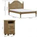 Cama Casal 02 Mesas de Cabeceira Madeira Maciça Freijo Milani Store