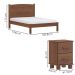 Cama Casal 02 Mesas de Cabeceira Madeira Maciça Imbuia Milani Store