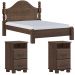 Cama Casal Classica 02 Mesas de Cabeceira Madeira Maciça Cafe Milani Store